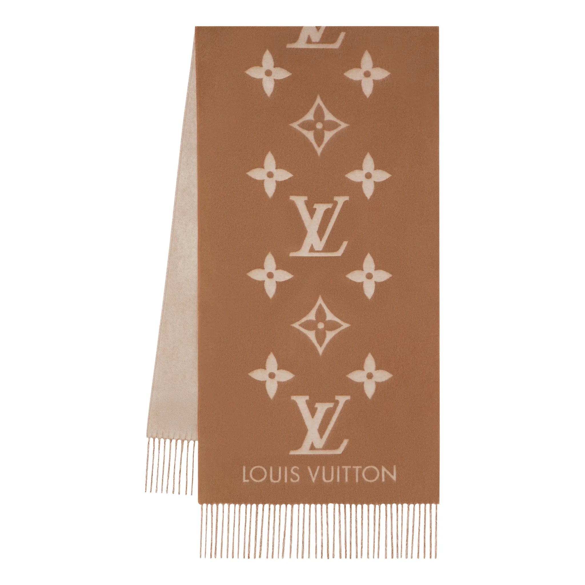 Back View of Louis Vuitton Reykjavik Sandy Scarf M76067